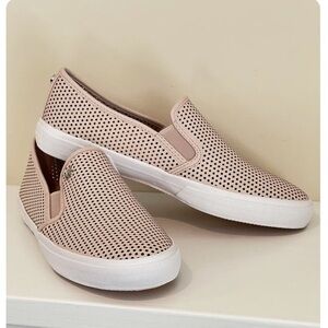 New Michael Kors Soft Pink 9.5 Boerum Double Gore Lasered Leather slip on shoes